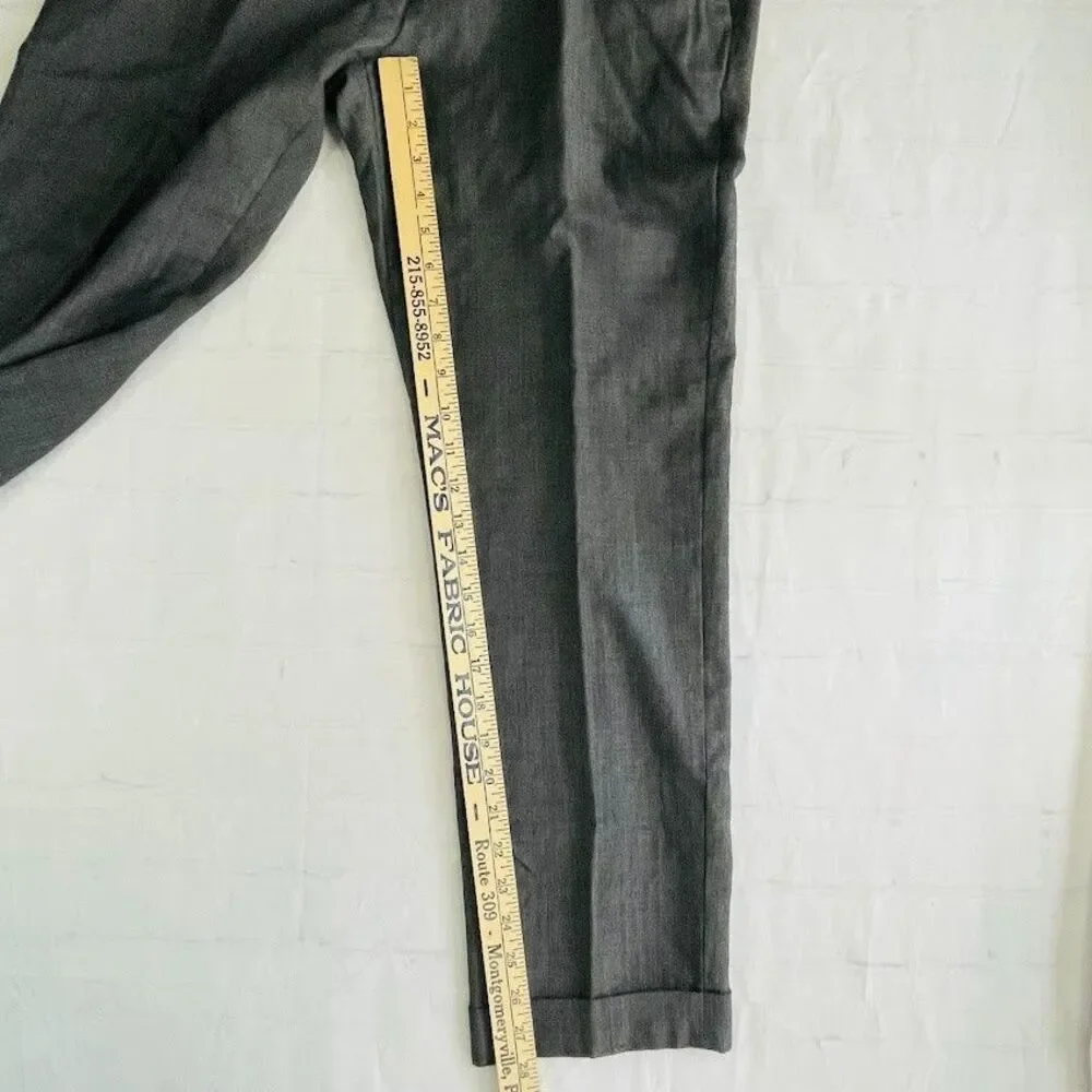 J.Crew Ludlow Slim Fit Suit Pant Italian Wool Mens Size 32 Gray Flat Front Cuff